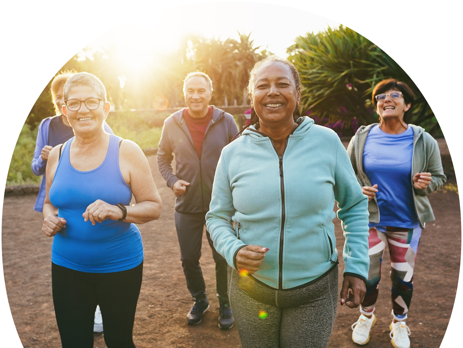 Retired-teachers-exercising